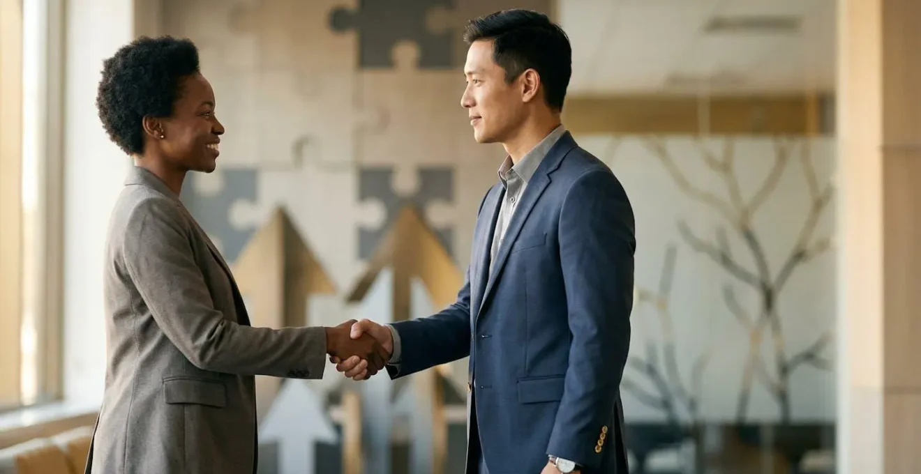 Professional strategic partnership concept for B2B agency growth