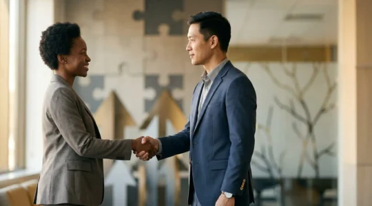 Professional strategic partnership concept for B2B agency growth