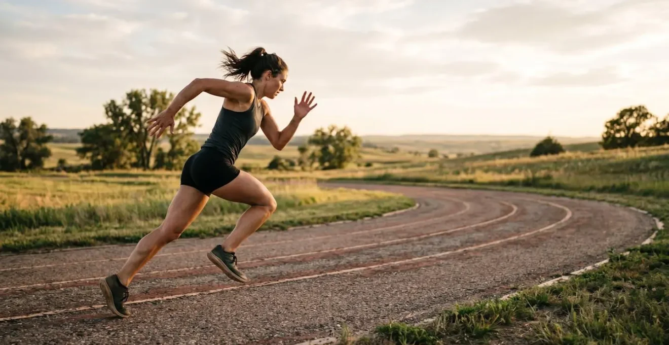Dynamic representation of high-intensity interval training demonstrating metabolic intensity and cellular energy transformation