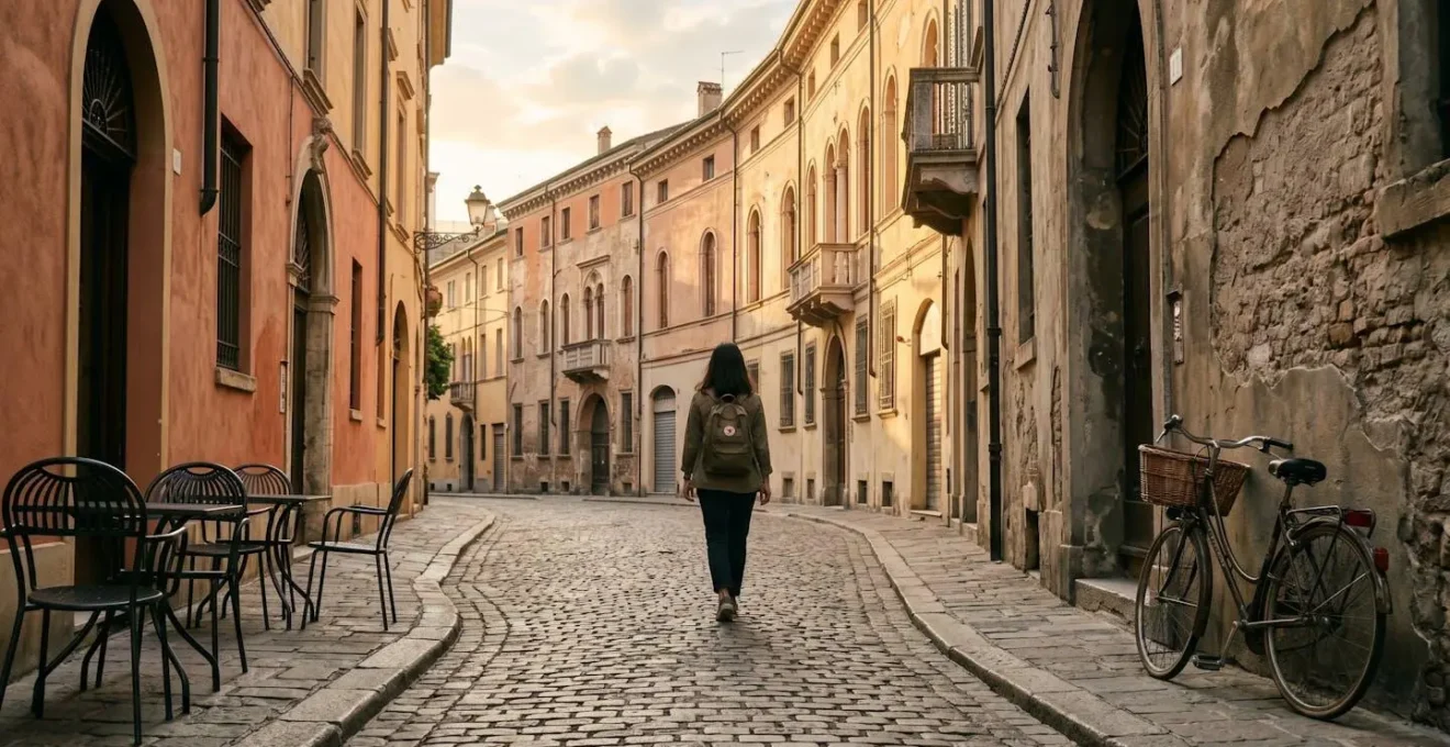 Peaceful European second city street scene contrasting with an overcrowded capital atmosphere