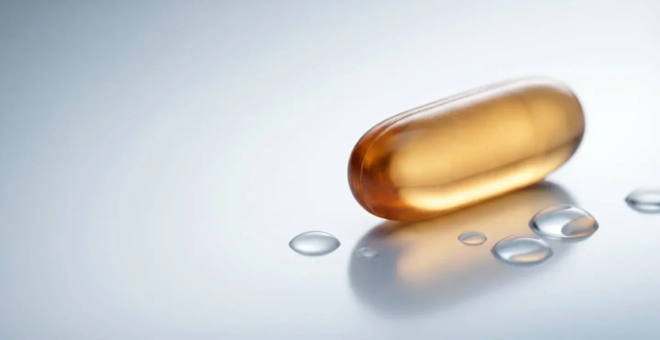 Extreme macro shot of vitamin supplement showing crystalline texture and light refraction symbolizing bioavailability